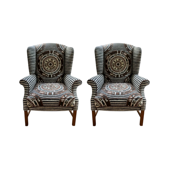 Pair of Wing Back Chairs