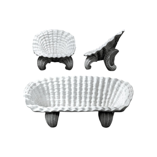 Pair + Three-Seater | Grotto Baroque Shell Seating | 20th Century Italian