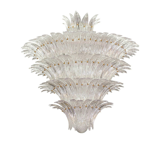 Palmette Murano Chandelier in the style of Barovier &Toso