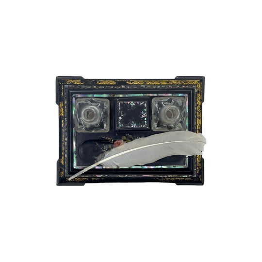 Papier-mâché desk set