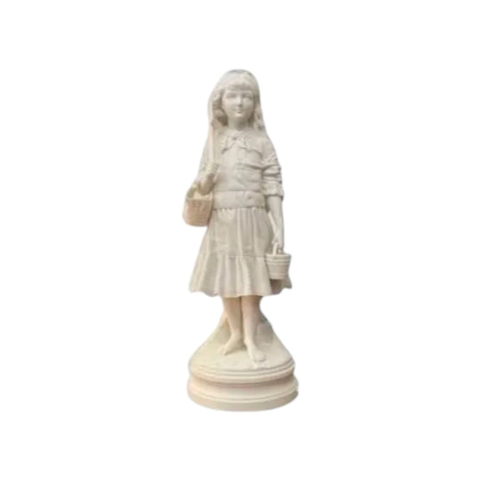 Parian ware Girl with spade figure