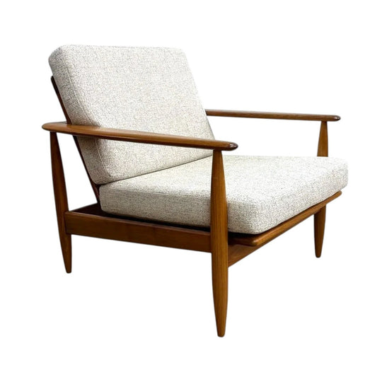 Parker 110 Wrap Around Mid Century Armchair With Rattan Back