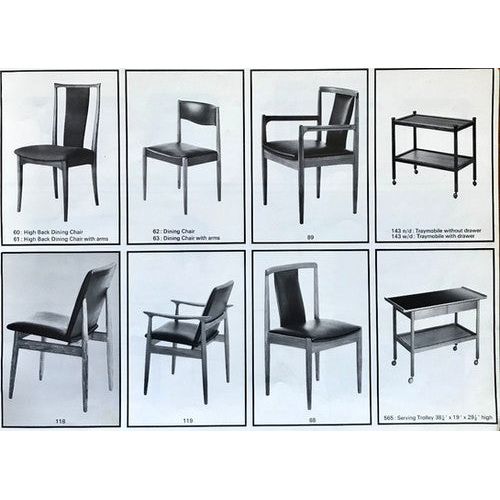 Parker Number 62 Dining Chair Priced Individually – Original Black Vinyl Brand New Webbing & Foam | Bazaa | Designer, Vintage and Antique Furniture