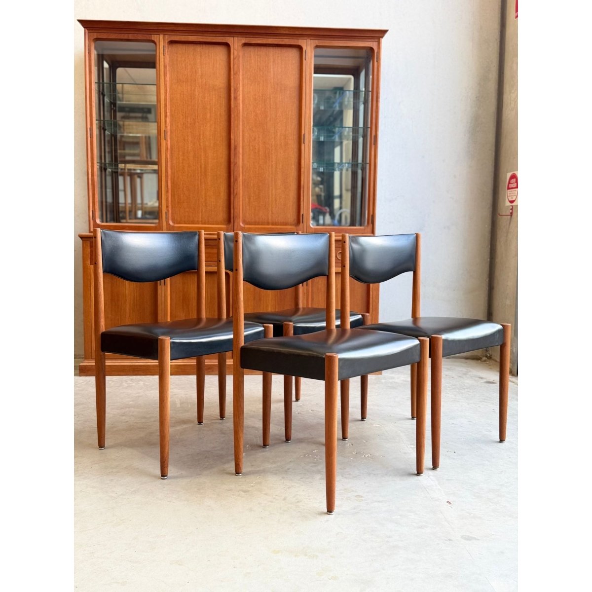 Parker Number 62 Dining Chair Priced Individually – Original Black Vinyl Brand New Webbing & Foam | Bazaa | Designer, Vintage and Antique Furniture