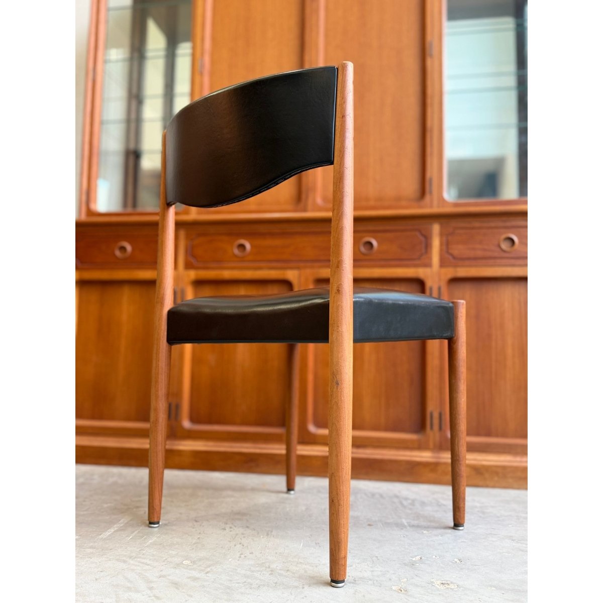 Parker Number 62 Dining Chair Priced Individually – Original Black Vinyl Brand New Webbing & Foam | Bazaa | Designer, Vintage and Antique Furniture