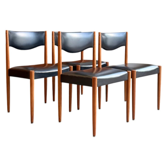 Parker Number 62 Dining Chairs Set of 8 – Original Black Vinyl