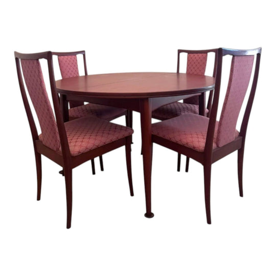 Parker Walnut Extension Dining Table & 8 Chairs Mid Century 1971