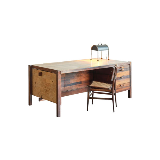 Patchwork Rosewood Writing Desk with Cork by Jorge Zalszupin