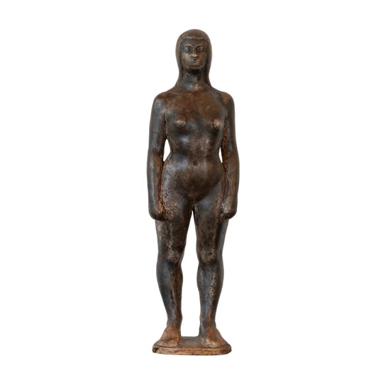 Patinated Plaster Woman by Maxime Fillon (1920-2003)