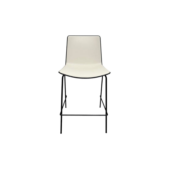Pedrali Tweet Barstool - White Seat with Black Frame