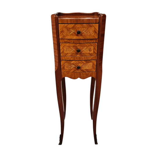 Petite Marquetry Inlaid Louis XV Style Lamp Table