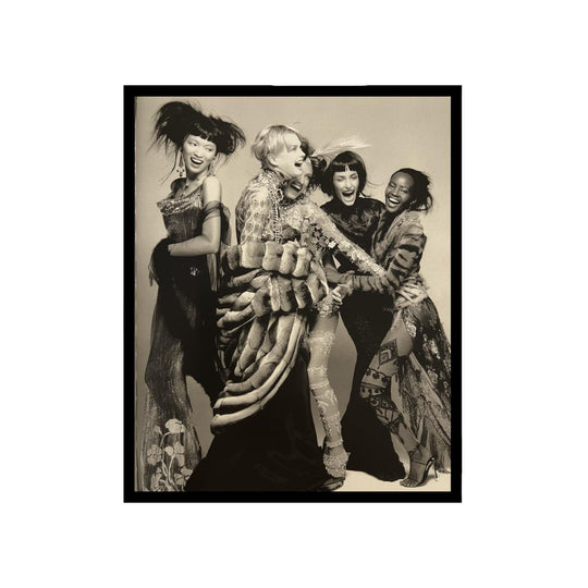 Photographic Print Supermodels "Ling, Kyle, Rhea, Danielle, Kiara, Paris" by Patrick Demarchelier