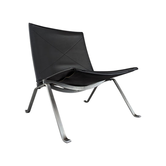 PK22 | Danish steel and leather lounge chair