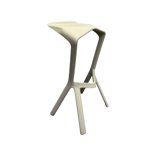Plank Miura Bar Stool by Konstantin Grcic - White | Bazaa | Designer, Vintage and Antique Furniture
