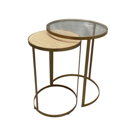 Plantation Brass Nesting  Side Table Set