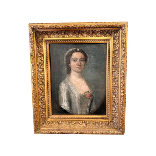 Portrait of a woman with Rose
