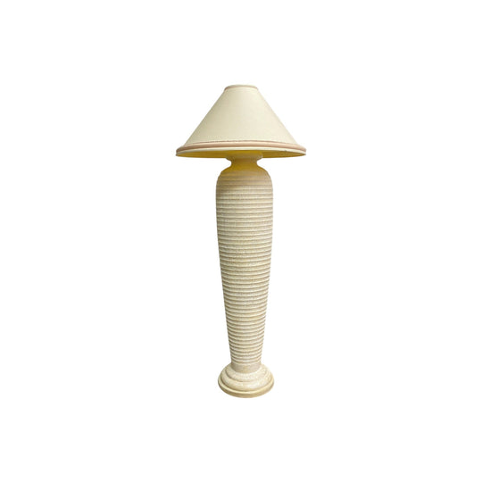 Post Modern 1980s Sculptural Ribbed Plaster Floor Lamp*