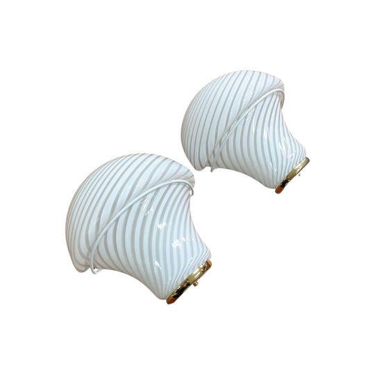 Post Modern Italian Murano Glass Mushroom Wall Lights Sconces