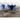 postmodern blue chrome dining chairs rear angle