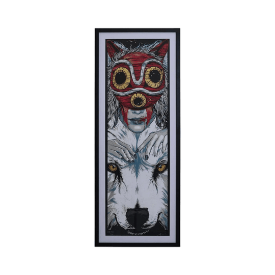Princess Mononoke and Moro Glow-in-the-Dark Limited Edition Print by Rhys Cooper for Studio Seppuku — Signed, Framed, 56/150
