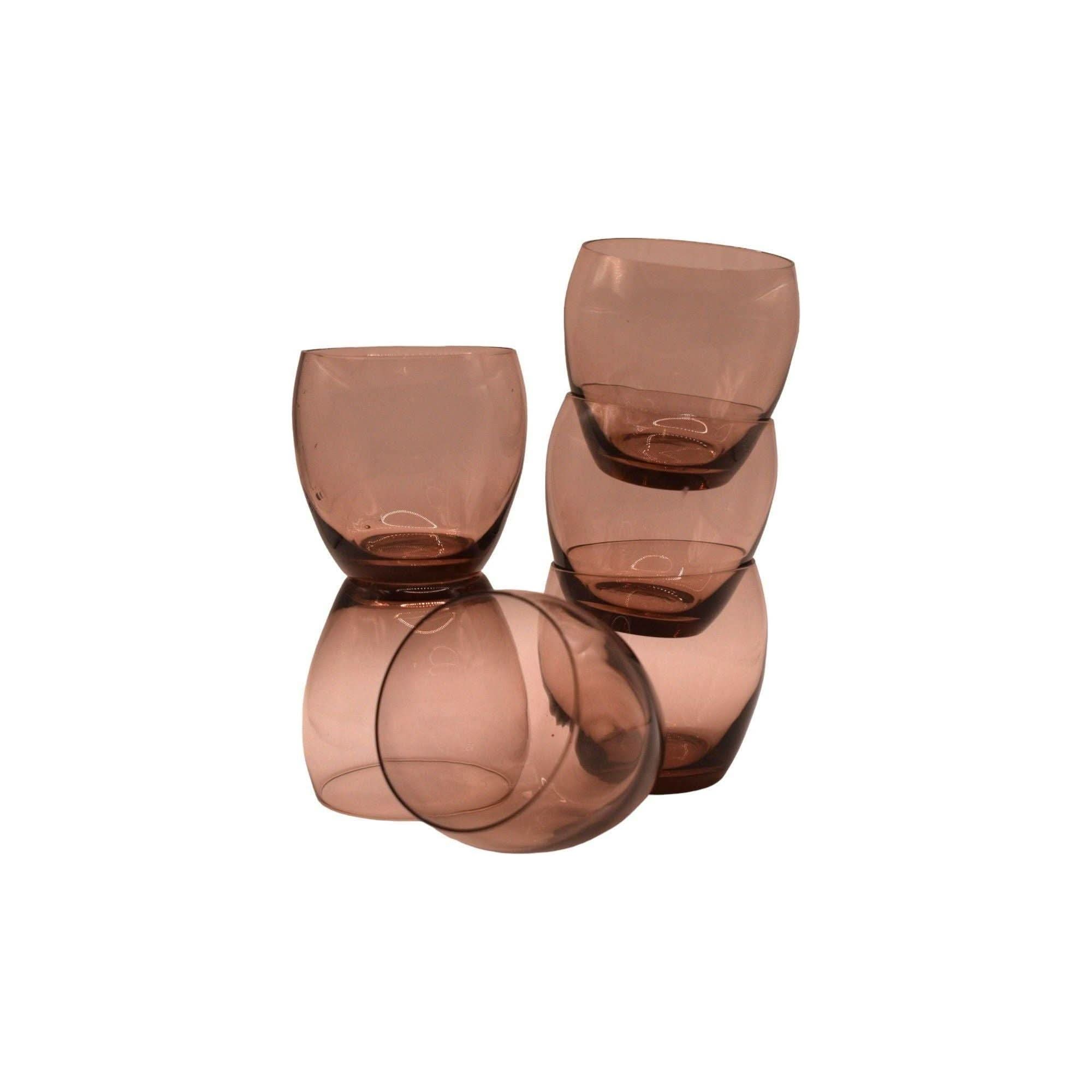 Shop Purple Roly Poly, low ball tumbler. Set of 6 | Bazaa