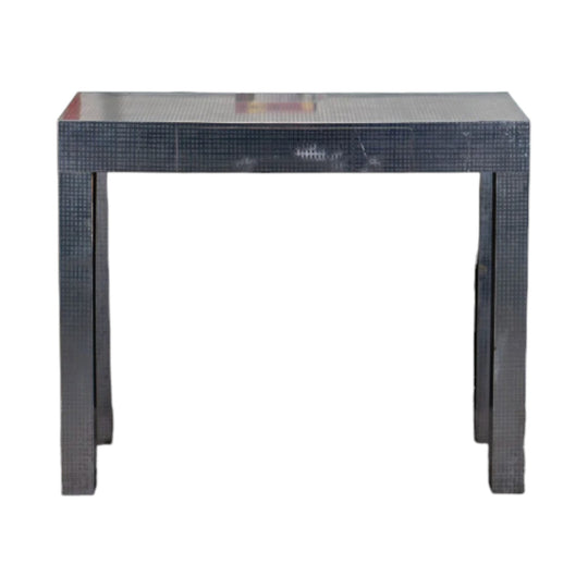 Vintage Brutalist Industrial Steel Console Table