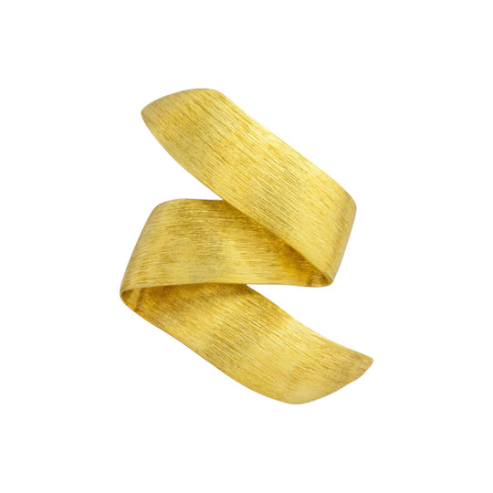 Henry Dunay Brushed 18kt Gold Brooch Pin