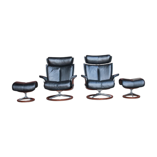 Stressless Magic Recliners (Pair with Ottomans)