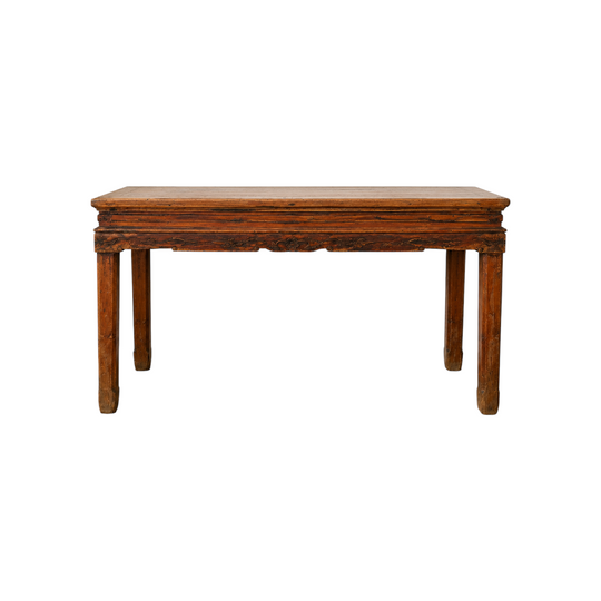 Antique Chinese Elm Wood Altar Console Table Brown
