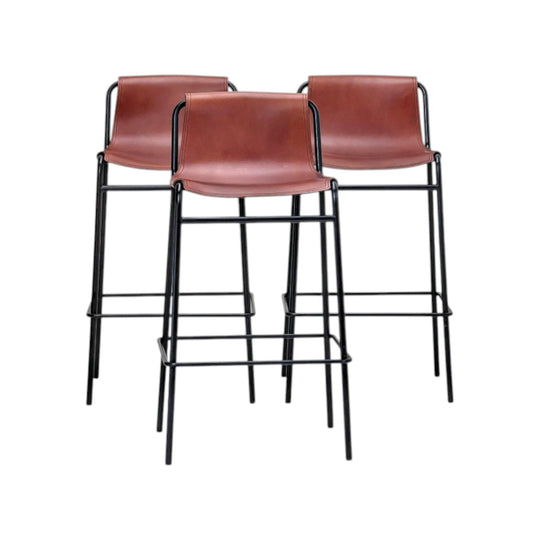 OX Denmarq September Bar Stool in Cognac Leather