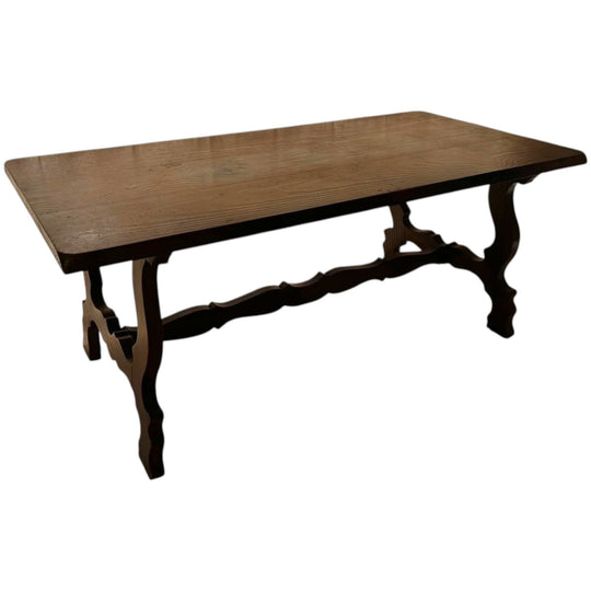 Vintage French Spanish Revivalist Solid Dining Table