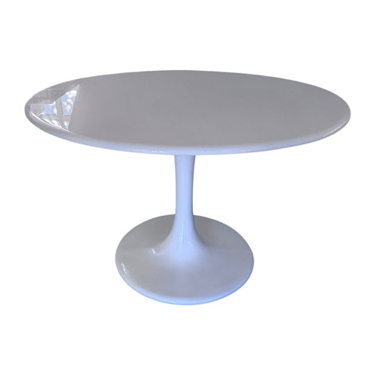 Dining Table Tulip Style Round White Pedestal Table Saarinen Replica Modern Mid Century
