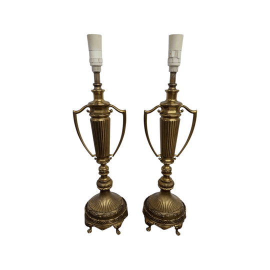 Quality Pair of Vintage Regency Style Table Lamps