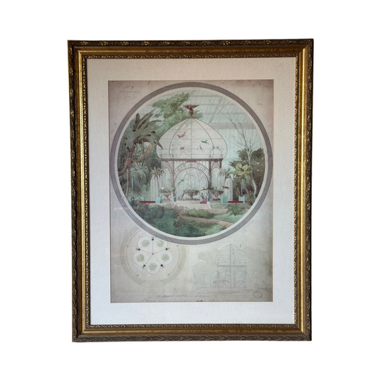 Vintage Gilt Framed Print of a Watercolour