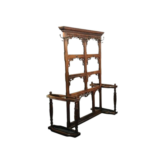 Rare 19th-Century English Oak Hall Stand. c.1870