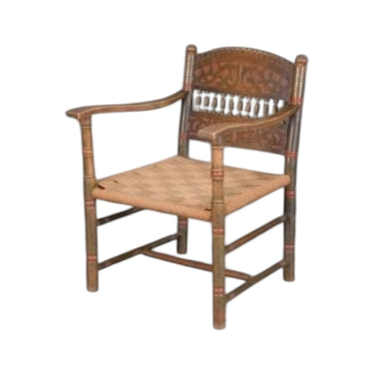 Rare 19th Century Norwegian Folk Art "Karmstol" Armchair