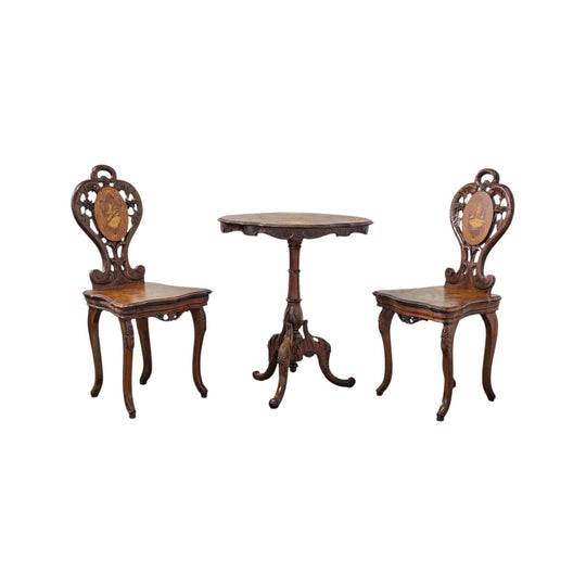 Rare Antique Walnut Parlour Suite