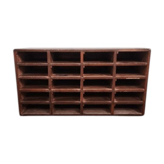 Rare Antique Western Red Cedar Pigeon Hole Unit