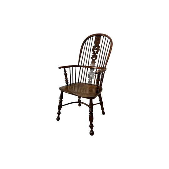 Rare Harlequin set of 6 high back Yew Windsor chairs c.1800