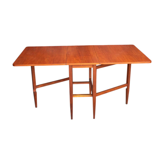 Rare Parker Drop-Leaf Dining Table: Timeless 1960s Mid-Century Elegance