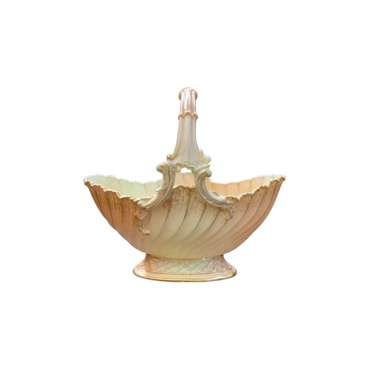 Rare Royal Worcester Blush Ivory Basket