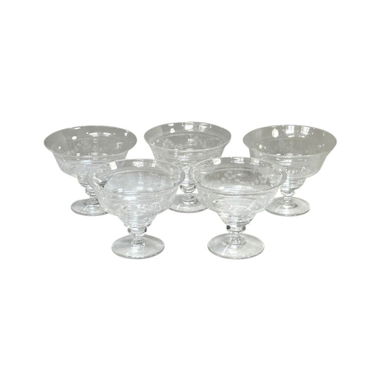 Rare stuart crystal dessert dishes set of 5