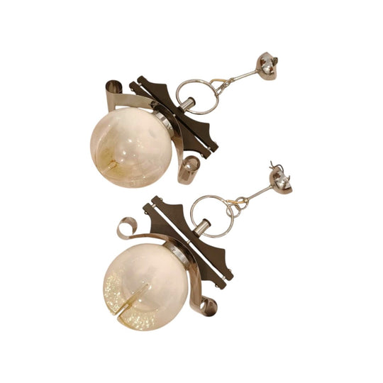Rare Vintage Murano for Mezzaga Italy Pendant Lights