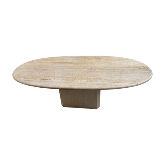 Rare Vintage Oval Travertine Dining Table