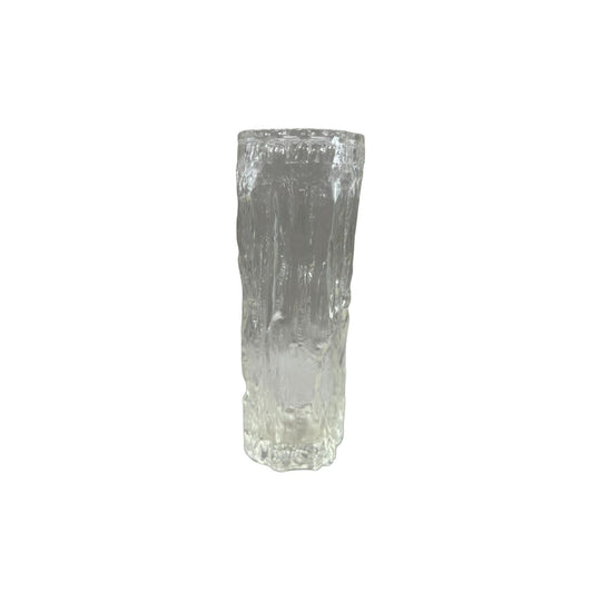Ravenhead England Clear Bark Glass Vase 17cm