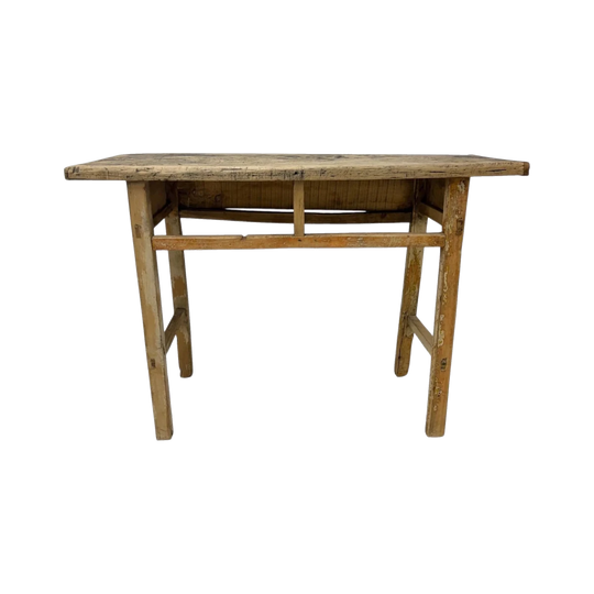 Raw, Aged Wood | Antique Short Elm Console 117x43x84cm