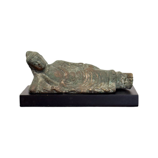 Reclining Bronze Buddha on Base