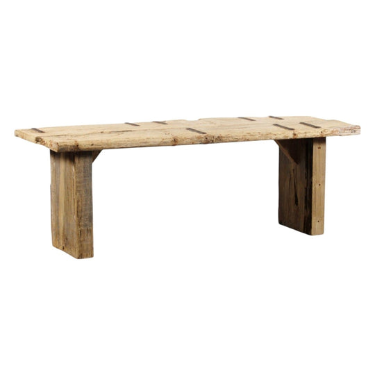 Recycled Ox Cart Indian Long Bench or Long Coffee Table - Eco Village Collection