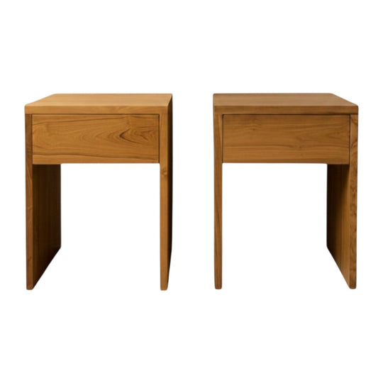 Recycled Teak Bedside Tables | Handcrafted Side Tables | On Sale