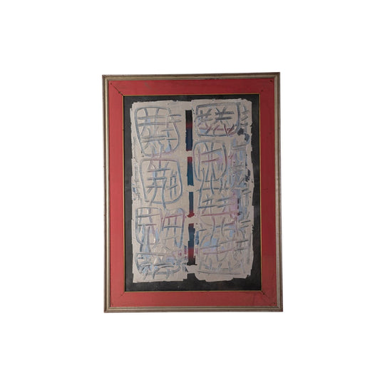 Red Abstract Italian Artwork